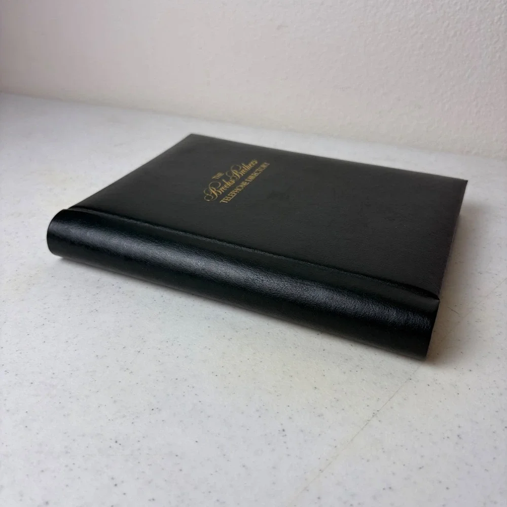 NEW Brooks Brothers Vintage Telephone Directory Address Book Green Logo Boxed